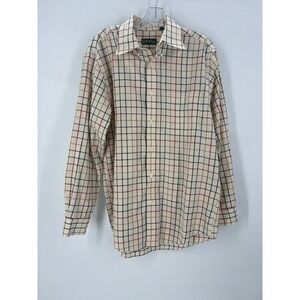 ORVIS Mens Long Sleeve Plaid Button Down Shirt Size M